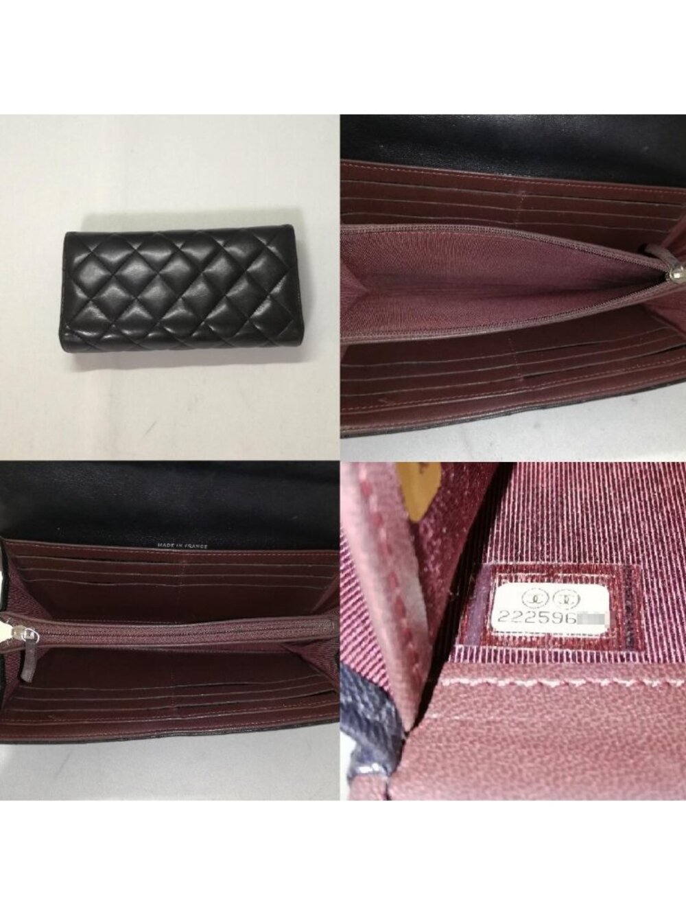 Chanel Lambskin Quilted Wallet Black Silver - Picture 4 of 6